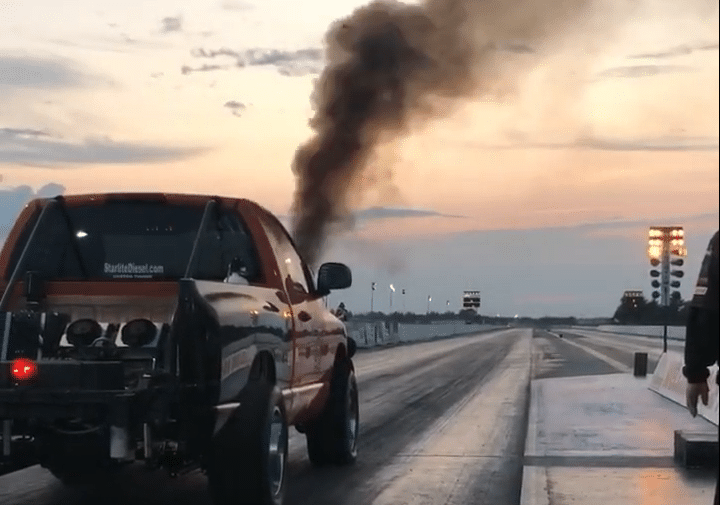 Alberta Diesel Day pickup truck race