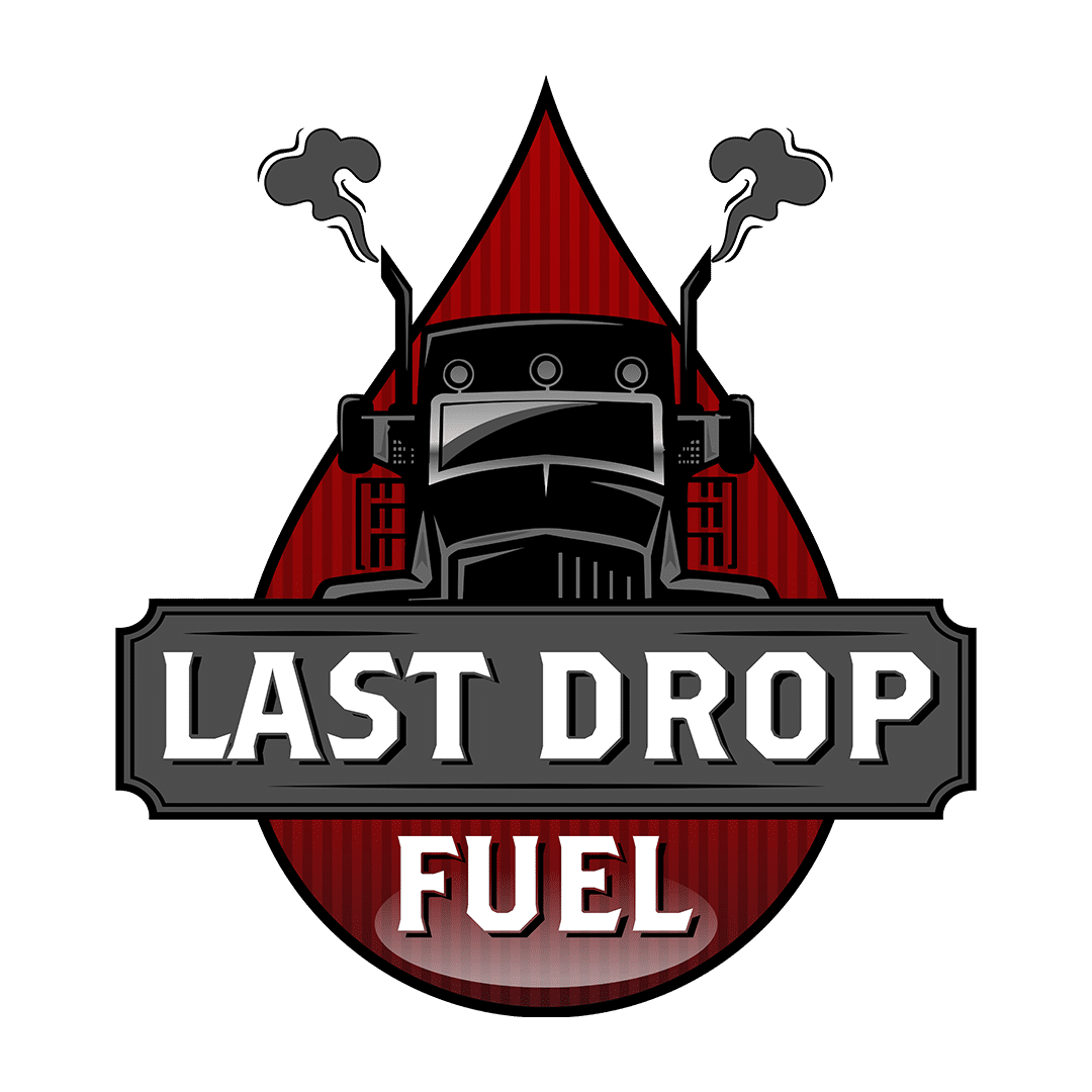 Logo for Last Drop Fuel: a stylized black truck silhouette over a red teardrop with bold 'LAST DROP' and 'FUEL' text.