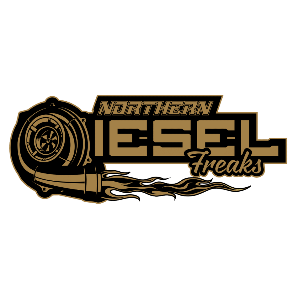 Northern Diesel Freaks logo with a stylized turbine and flames.