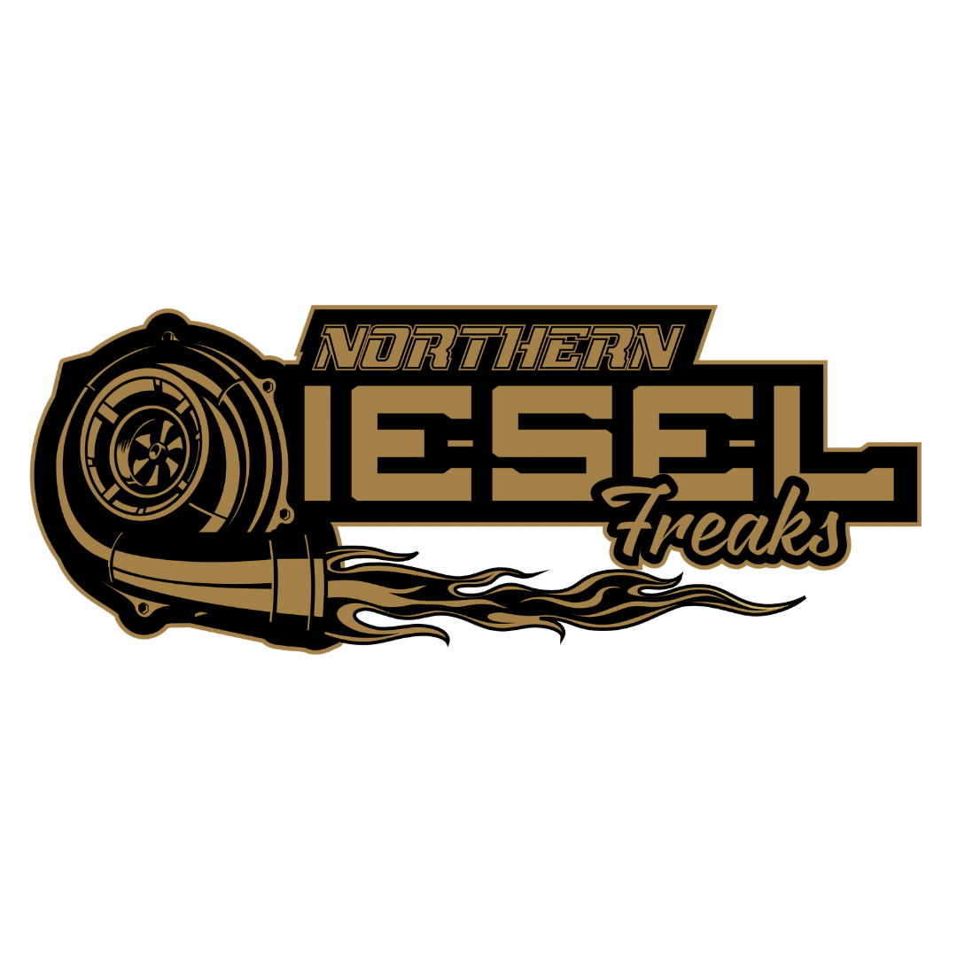 Northern Diesel Freaks logo with a stylized turbine and flames.