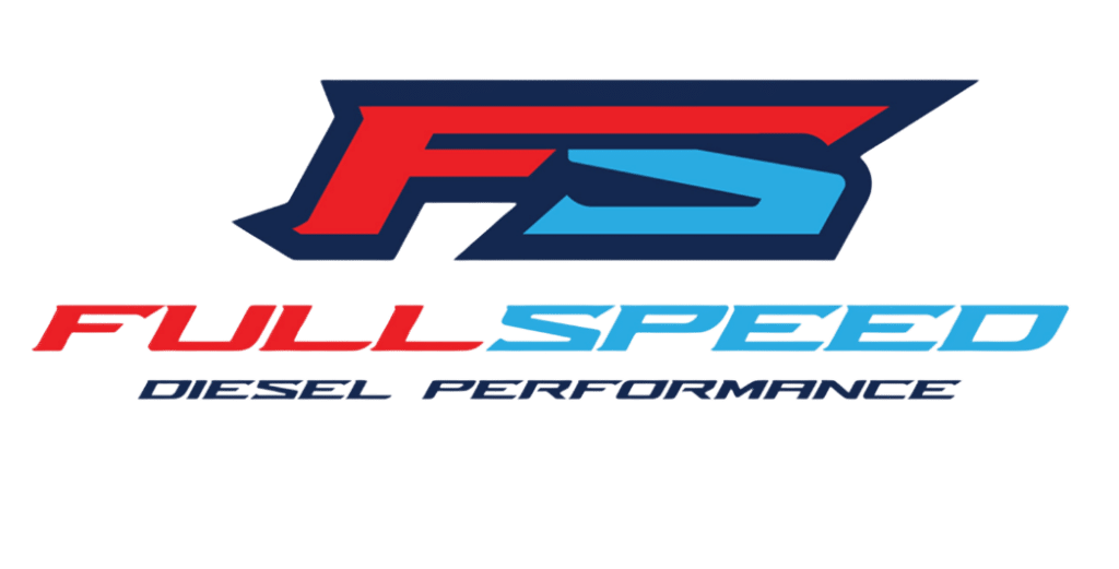 FS Full Speed Diesel Performance logo with red and blue lettering on a green background.